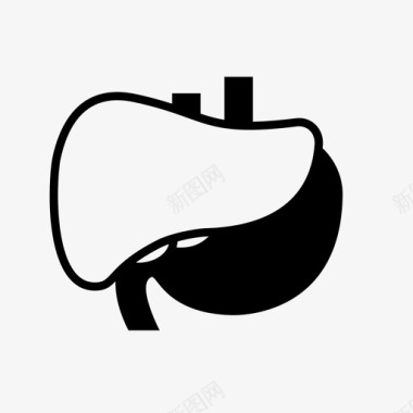 肝脏身体部分消化图标图标