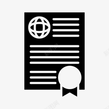 国际认证国际认证商务文件图标图标