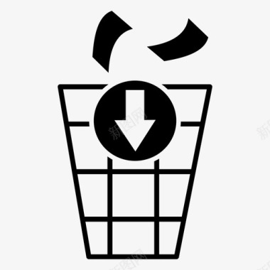 回收站垃圾场垃圾桶图标图标