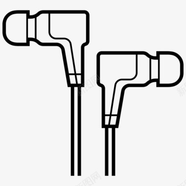 耳塞士耳机耳机音频耳塞图标图标
