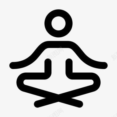 美容SPA瑜伽运动冥想图标图标