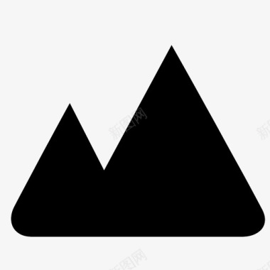 地震山脉山峰图像图标图标