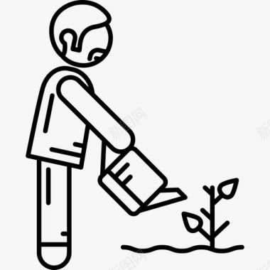 浇水植物男士超薄图标图标