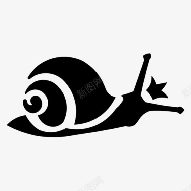 蜗牛腹足类软体动物图标图标