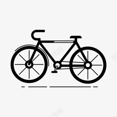 自行车休闲户外图标图标
