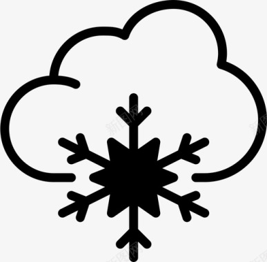 有雪天气雪云预报图标图标