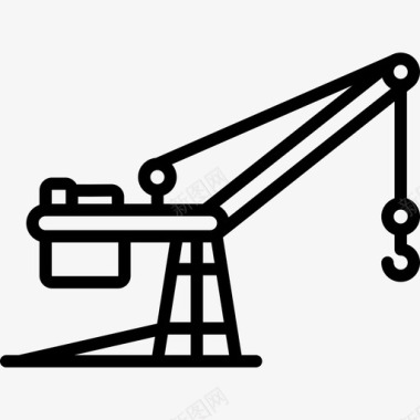 直线式建筑起重机施工机械直线式图标图标