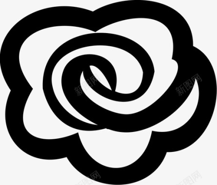 夏季玫瑰花手绘图标图标