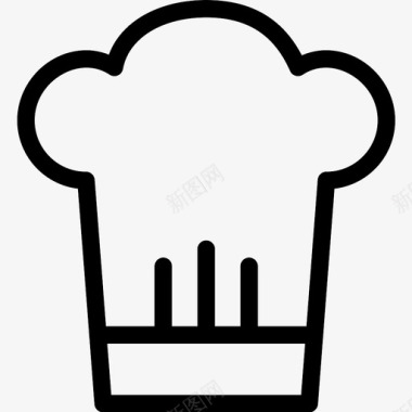 法式托克厨师烹饪图标图标