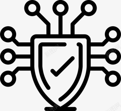 安全在线安全数据保护图标图标