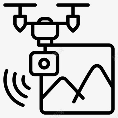 HDR照片无人机直升机照片图标图标