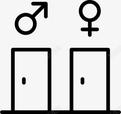 基础设施厕所门女厕所图标图标