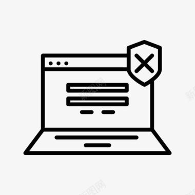 安全accountlaptop不安全断开连接登录图标图标