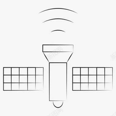 无线头戴式卫星互联网无线图标图标