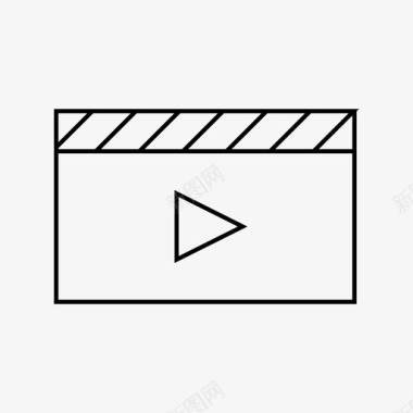 矢量电影放映机电影放映视频图标图标