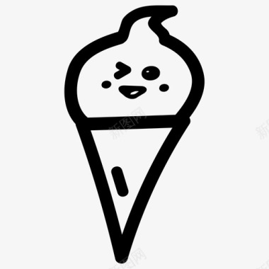 冰激凌可爱美味图标图标