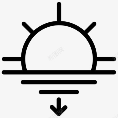 日落傍晚晴朗图标图标