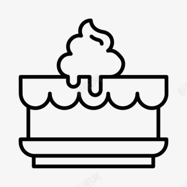 布丁面包店蛋糕图标图标