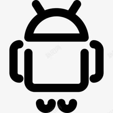 线性Android社交网站图标图标