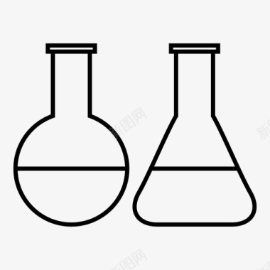 学校实验化学烧瓶佛罗伦萨烧瓶图标图标