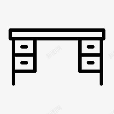 情景剧办公室桌子家办公室图标图标