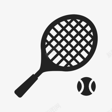 运动种类标志网球球拍运动图标图标