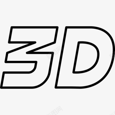 3D形状电影效果图标图标