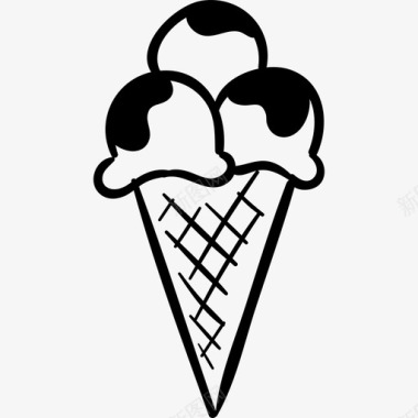 冰淇淋食品夏季手工制作图标图标