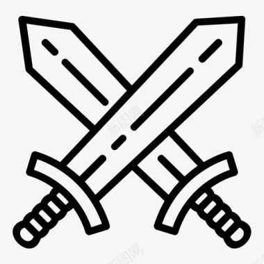 战争剑盾徽锋利图标图标