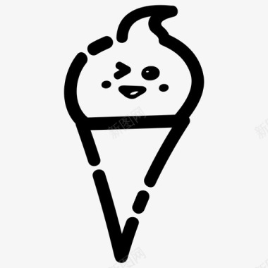 冰激凌可爱美味图标图标