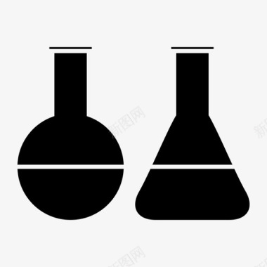 实验室设备化学烧瓶佛罗伦萨烧瓶图标图标
