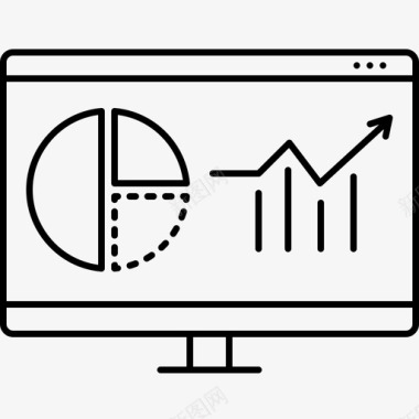计算机滑块网络分析计算机营销图标图标