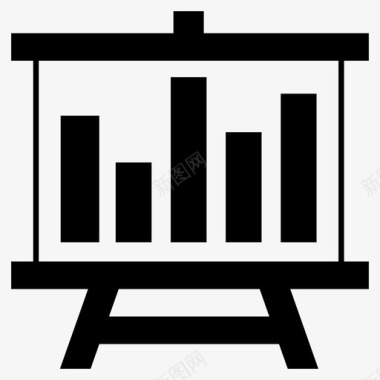 灰色图表图表董事会演示图标图标