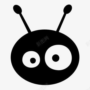 可爱的蜜蜂蚂蚁外星人可爱图标图标