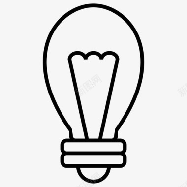 灯泡创意创业图标图标
