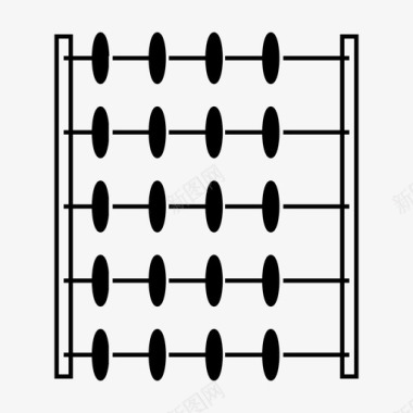 媒体素材图标算盘计数数学图标图标