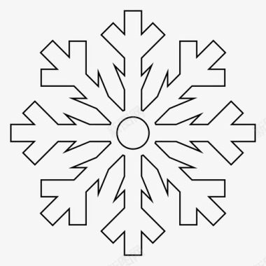 冬天松树雪冷雪花图标图标