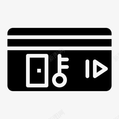 钥匙卡保安酒店保安图标图标