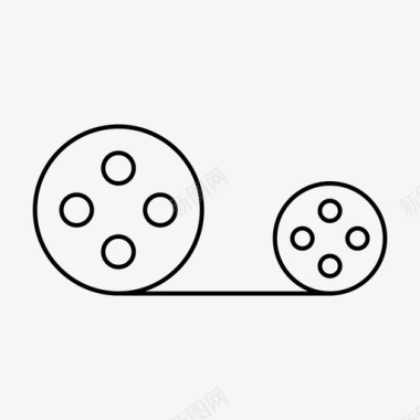 矢量电影放映机视频电影院电影图标图标