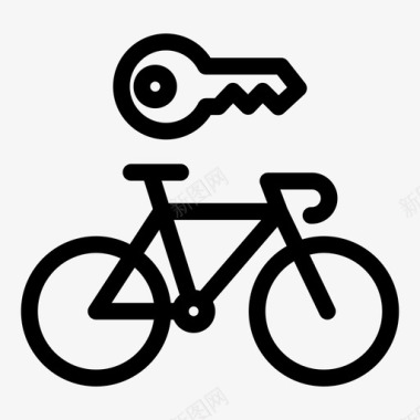 自行车出租自行车自行车租赁图标图标