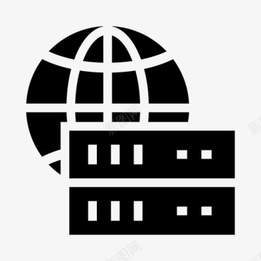 服务赢世界全局服务器数据库存储图标图标