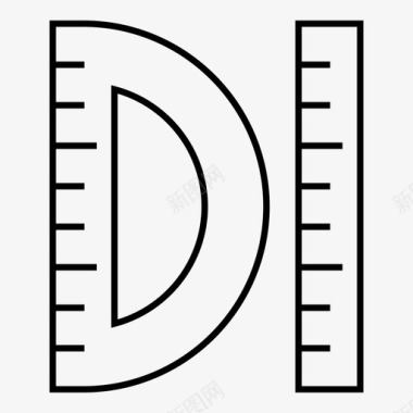 学校展严肃分割器几何学量角器图标图标