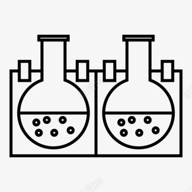 学校实验化学烧瓶实验室图标图标
