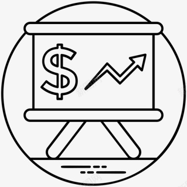 锯齿形线收入增长商业周期销售增长图标图标