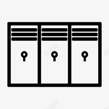 高考学校储物柜橱柜锁链储物柜图标图标