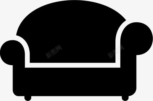 豪华沙发躺椅家具图标图标