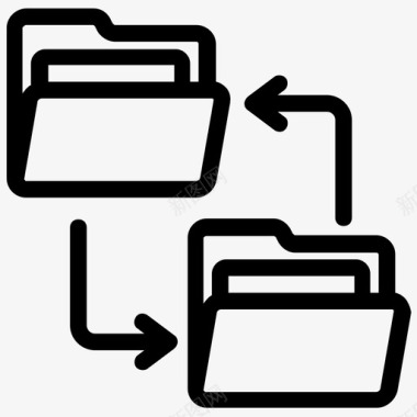 信息传输文件夹交换数据传输分布式文件系统图标图标