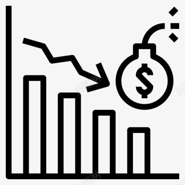 金融危机经济学金融图标图标