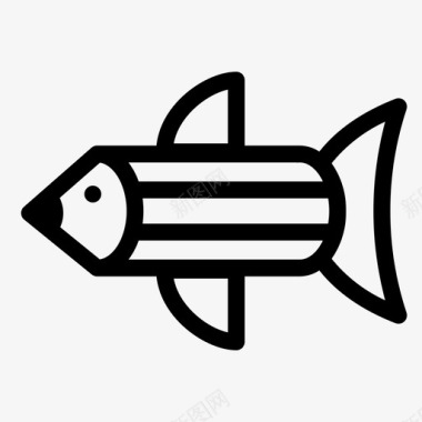 铅笔鱼创意教育图标图标