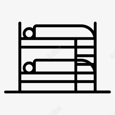 双层提篮双层床宿舍旅社图标图标